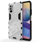 For Xiaomi Redmi Note 10 5G Punk Armor 2 in 1 PC + TPU Shockproof Case with Invisible Holder(White) - 1
