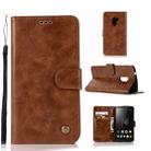 For Lenovo A7010 Retro Copper Button Crazy Horse Horizontal Flip PU Leather Case with Holder & Card Slots & Wallet & Lanyard(Brown) - 1