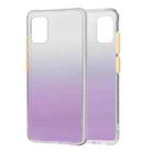 For Samsung Galaxy A71 5G Gradient Shockproof TPU + Acrylic Case with Detachable Buttons(Purple) - 1