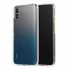 For Xiaomi Redmi 9A Gradient Shockproof TPU + Acrylic Case with Detachable Buttons(Blue) - 1