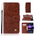 For ZTE N9132 Retro Copper Button Crazy Horse Horizontal Flip PU Leather Case with Holder & Card Slots & Wallet & Lanyard(Brown) - 1