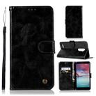 For ZTE Zmax Pro / Z981 Retro Copper Button Crazy Horse Horizontal Flip PU Leather Case with Holder & Card Slots & Wallet & Lanyard(Black) - 1