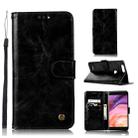 For  ZTE Blade Z Max / Z982 Retro Copper Button Crazy Horse Horizontal Flip PU Leather Case with Holder & Card Slots & Wallet & Lanyard(Black) - 1