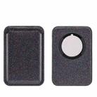 Glitter Powder Leather Wallet Pouch Card Holder Card Case(Black) - 1