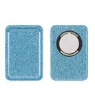 Glitter Powder Leather Wallet Pouch Card Holder Card Case(Blue) - 1