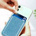 Glitter Powder Leather Wallet Pouch Card Holder Card Case(Blue) - 5