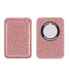 Glitter Powder Leather Wallet Pouch Card Holder Card Case(Rose Gold) - 1