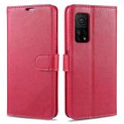 For Xiaomi Mi 10T 5G AZNS Sheepskin Texture Horizontal Flip Leather Case with Holder & Card Slots & Wallet(Red) - 1