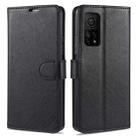 For Xiaomi Mi 10T Pro 5G AZNS Sheepskin Texture Horizontal Flip Leather Case with Holder & Card Slots & Wallet(Black) - 1