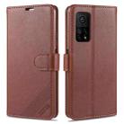 For Xiaomi Redmi K30S AZNS Sheepskin Texture Horizontal Flip Leather Case with Holder & Card Slots & Wallet(Brown) - 1