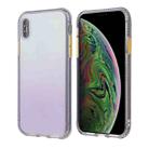 For iPhone XS Max Gradient Shockproof TPU + Acrylic Case with Detachable Buttons(Purple) - 1