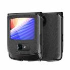 For Motorola Razr 2020 Leather Texture + PC Full Coverge Folding Case(Black Cross Texture) - 1