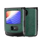 For Motorola Razr 2020 Leather Texture + PC Full Coverge Folding Case(Green Litchi Texture) - 1