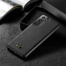 For Samsung Galaxy S21 5G Fierre Shann Leather Texture Phone Back Cover Case(Lychee Black) - 5