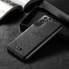 For Samsung Galaxy S21 5G Fierre Shann Leather Texture Phone Back Cover Case(Ox Tendon Black) - 5