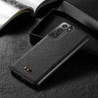 For Samsung Galaxy S21+ 5G Fierre Shann Leather Texture Phone Back Cover Case(Lychee Black) - 5