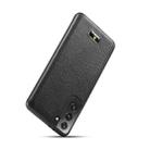 For Samsung Galaxy S21+ 5G Fierre Shann Leather Texture Phone Back Cover Case(Cowhide Black) - 2