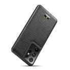 For Samsung Galaxy S21 Ultra 5G Fierre Shann Leather Texture Phone Back Cover Case(Cowhide Black) - 2