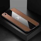 For OPPO A3 XINLI Stitching Cloth Textue Shockproof TPU Protective Case(Brown) - 1