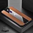 For OPPO A9 XINLI Stitching Cloth Textue Shockproof TPU Protective Case(Brown) - 1
