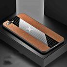 For OPPO K1 / R15X XINLI Stitching Cloth Textue Shockproof TPU Protective Case(Brown) - 1