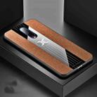 For OPPO R17 PRO XINLI Stitching Cloth Textue Shockproof TPU Protective Case(Brown) - 1