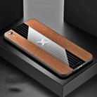 For OPPO R9 XINLI Stitching Cloth Textue Shockproof TPU Protective Case(Brown) - 1