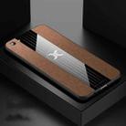 For OPPO R9S Plus XINLI Stitching Cloth Textue Shockproof TPU Protective Case(Brown) - 1