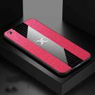 For OPPO R9S Plus XINLI Stitching Cloth Textue Shockproof TPU Protective Case(Red) - 1