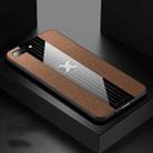 For OPPO R11 XINLI Stitching Cloth Textue Shockproof TPU Protective Case(Brown) - 1