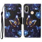 For Xiaomi Redmi Note 6 Pro Colored Drawing Pattern Horizontal Flip Leather Case with Holder & Card Slots & Wallet & Lanyard(Moon Butterfly) - 1