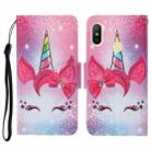 For Xiaomi Redmi Note 6 Pro Colored Drawing Pattern Horizontal Flip Leather Case with Holder & Card Slots & Wallet & Lanyard(Eyelash Unicorn) - 1