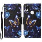 For Xiaomi Redmi Note 7 / 7 Pro Colored Drawing Pattern Horizontal Flip Leather Case with Holder & Card Slots & Wallet & Lanyard(Moon Butterfly) - 1