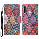 For Xiaomi Redmi Note 8 Colored Drawing Pattern Horizontal Flip Leather Case with Holder & Card Slots & Wallet & Lanyard(Rhombus Totem) - 1