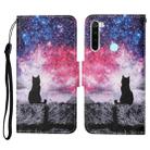 For Xiaomi Redmi Note 8 Colored Drawing Pattern Horizontal Flip Leather Case with Holder & Card Slots & Wallet & Lanyard(Starry Cat) - 1