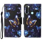 For Xiaomi Redmi Note 8 Colored Drawing Pattern Horizontal Flip Leather Case with Holder & Card Slots & Wallet & Lanyard(Moon Butterfly) - 1