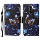 For Xiaomi Redmi Note 8 Pro Colored Drawing Pattern Horizontal Flip Leather Case with Holder & Card Slots & Wallet & Lanyard(Moon Butterfly) - 1