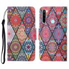 For Xiaomi Redmi Note 8T Colored Drawing Pattern Horizontal Flip Leather Case with Holder & Card Slots & Wallet & Lanyard(Rhombus Totem) - 1