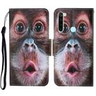 For Xiaomi Redmi Note 8T Colored Drawing Pattern Horizontal Flip Leather Case with Holder & Card Slots & Wallet & Lanyard(Orangutan) - 1