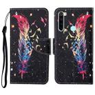 For Xiaomi Redmi Note 8T Colored Drawing Pattern Horizontal Flip Leather Case with Holder & Card Slots & Wallet & Lanyard(Feather) - 1