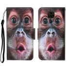 For Xiaomi Redmi Note 9 Colored Drawing Pattern Horizontal Flip Leather Case with Holder & Card Slots & Wallet & Lanyard(Orangutan) - 1