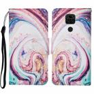 For Xiaomi Redmi Note 9 Colored Drawing Pattern Horizontal Flip Leather Case with Holder & Card Slots & Wallet & Lanyard(Whirlpool Marble) - 1