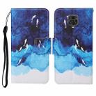 For Xiaomi Redmi Note 9 Pro Colored Drawing Pattern Horizontal Flip Leather Case with Holder & Card Slots & Wallet & Lanyard(Watercolor Fish) - 1