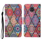 For Xiaomi Redmi Note 9 Pro Colored Drawing Pattern Horizontal Flip Leather Case with Holder & Card Slots & Wallet & Lanyard(Rhombus Totem) - 1