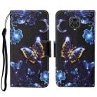 For Xiaomi Redmi Note 9 Pro Colored Drawing Pattern Horizontal Flip Leather Case with Holder & Card Slots & Wallet & Lanyard(Moon Butterfly) - 1