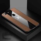 For OPPO  R11S Plus XINLI Stitching Cloth Textue Shockproof TPU Protective Case(Brown) - 1