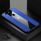 For OPPO R15 Standard Edition XINLI Stitching Cloth Textue Shockproof TPU Protective Case(Blue) - 1