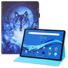 For Lenovo Tab M10 TB-X306F Colored Drawing Horizontal Flip PU Leather Case with Holder & Card Slots & Wallet & Sleep / Wake-up Function(Moon Wolf) - 1