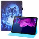 For Lenovo Tab P11 Pro (TB-XJ706F) Colored Drawing Horizontal Flip PU Leather Case with Holder & Card Slots & Wallet & Sleep / Wake-up Function(Moon Wolf) - 1