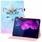 For Lenovo Tab P11 (Tab-J606F) Colored Drawing Horizontal Flip PU Leather Case with Holder & Card Slots & Wallet & Sleep / Wake-up Function(Smiley Cat) - 1